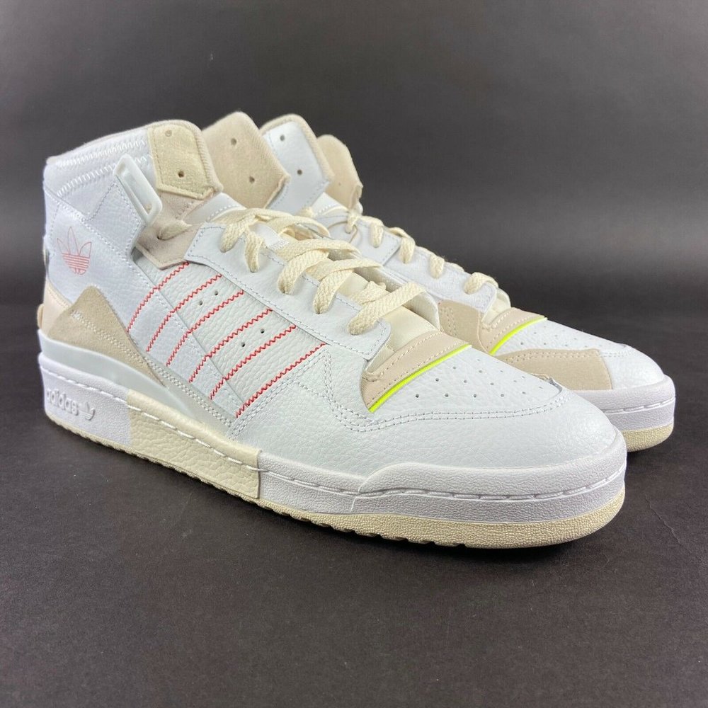 Adidas Men's Forum Exhibit Mid White Black Red Shoes GZ0946 Sizes 8 - 12 - Picture 4 of 9